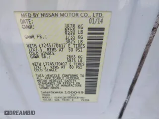 2014 Nissan NV S with VIN 1N6BF0KM4EN100049, listed as a IAAI auction lot 41779361 with 111,181 mi miles. Bid and sale history available at carsss.com. Image 9.