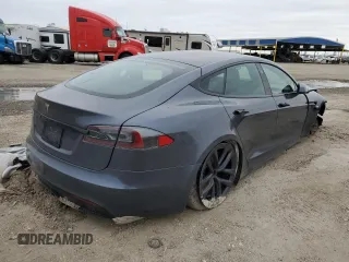 2022 Tesla Model S with VIN 5YJSA1E54NF465048, listed as a Copart auction lot 88756425 with 78,798 mi miles and Salvage Title. Bid and sale history available at DreamBid. Image 3.