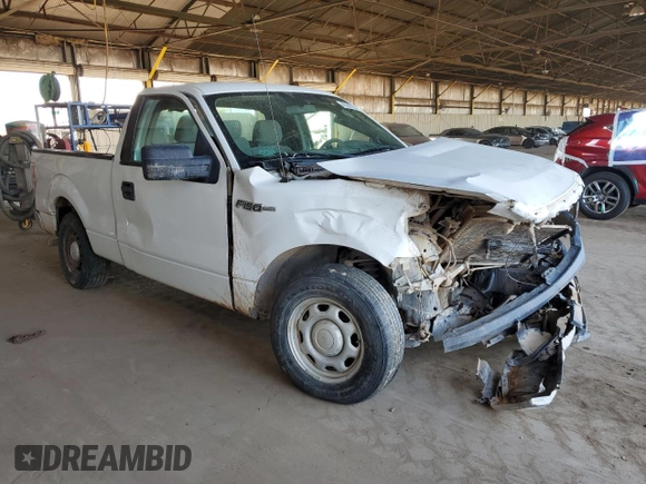 2013 Ford F-150 XL with VIN 1FTMF1CM3DFC12978, listed as a Copart auction lot 43283125 with Not provided miles and Salvage title. Bid and sale history available at DreamBid. Image 4.