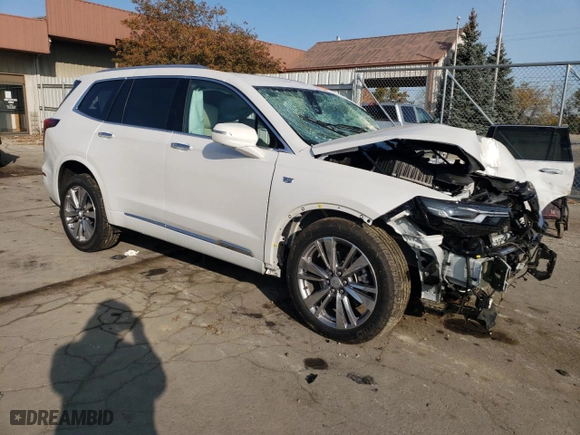 2024 Cadillac XT6 AWD Premium Luxury with VIN 1GYKPDRS9RZ705513, listed as a Copart auction lot 75305774 with 0 mi miles and Salvage Title. Bid and sale history available at carsss.com. Image 4.