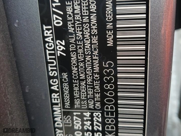 2014 Mercedes-Benz E-Class E 350 Sport with VIN WDDHF5KB8EB068335, listed as a Copart auction lot 79866234 with 75,646 mi miles and Salvage Title. Bid and sale history available at carsss.com. Image 14.