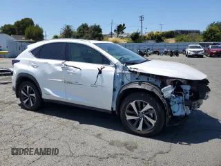 2021 Lexus NX 300h with VIN JTJGJRDZ8M5012895, listed as a Copart auction lot 62593635 with 41,210 mi miles and Salvage title. Bid and sale history available at DreamBid. Image 4.