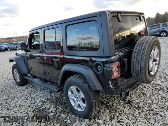 2022 Jeep Wrangler Unlimited Sport S with VIN 1C4HJXDG0NW213857, listed as a Copart auction lot 47451355 with 18,139 mi miles and Salvage Title. Bid and sale history available at DreamBid. Image 2.