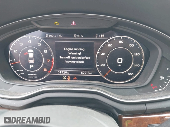 2017 Audi A4 with VIN WAUENBF41HA063494, listed as a IAAI auction lot 41965803 with 61,926 mi miles and . Bid and sale history available at DreamBid. Image 7.