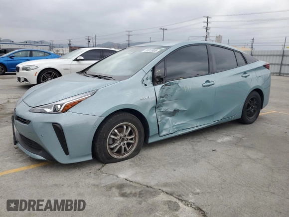 2021 Toyota Prius L Eco with VIN JTDKAMFU4M3136370, listed as a Copart auction lot 53513905 with 63,165 mi miles and Salvage title. Bid and sale history available at DreamBid. Image 1.