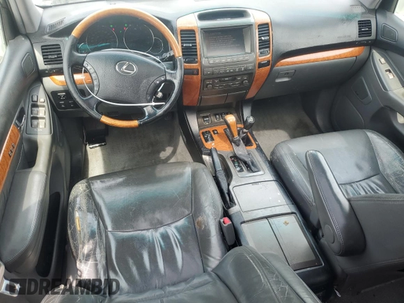 2005 Lexus GX 470 with VIN JTJBT20XX50090318, listed as a Copart auction lot 53033035 with 191,528 mi miles and Salvage Title. Bid and sale history available at DreamBid. Image 8.