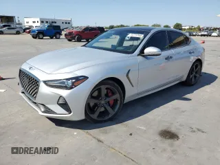 2019 Genesis G70 3.3T Advanced with VIN KMTG34LE2KU014936, listed as a Copart auction lot 74771744 with 29,245 mi miles and Salvage Title. Bid and sale history available at carsss.com. Image 1.