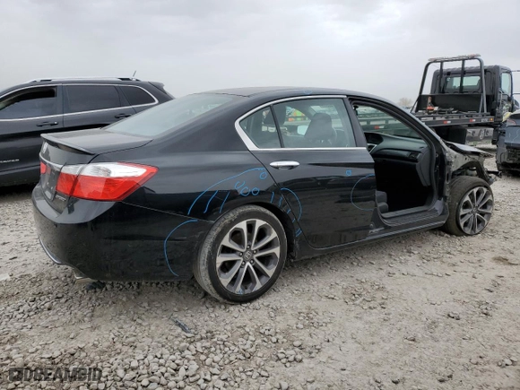 2015 Honda Accord Sedan Sport with VIN 1HGCR2F58FA101521, listed as a Copart auction lot 50740865 with 0 mi miles and Salvage Title. Bid and sale history available at carsss.com. Image 3.