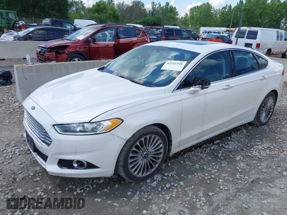 2013 Ford Fusion Titanium with VIN 3FA6P0K93DR140685, listed as a IAAI auction lot 42541546 with 132,465 mi miles and . Bid and sale history available at DreamBid. Image 2.