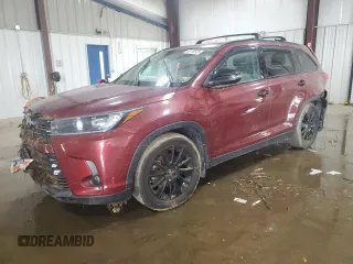 2019 Toyota Highlander SE with VIN 5TDJZRFH1KS980334, listed as a Copart auction lot 62744515 with Not provided miles and Salvage title. Bid and sale history available at DreamBid. Image 1.