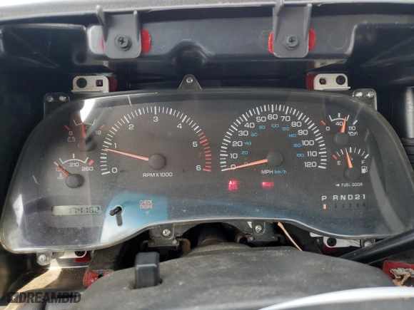 1998 Dodge Dakota SLT with VIN 1B7FL26X0WS745765, listed as a Copart auction lot 48497125 with 174,162 mi miles and Salvage Title. Bid and sale history available at carsss.com. Image 9.