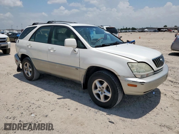 2001 Lexus RX 300 z VIN JTJHF10U310204364, wystawiony jako Copart lot #59035395 z przebiegiem 201 170 mil mil oraz Szkoda całkowita • Salvage title. Historia ofert i sprzedaży dostępna na DreamBid. Obrazek 4.