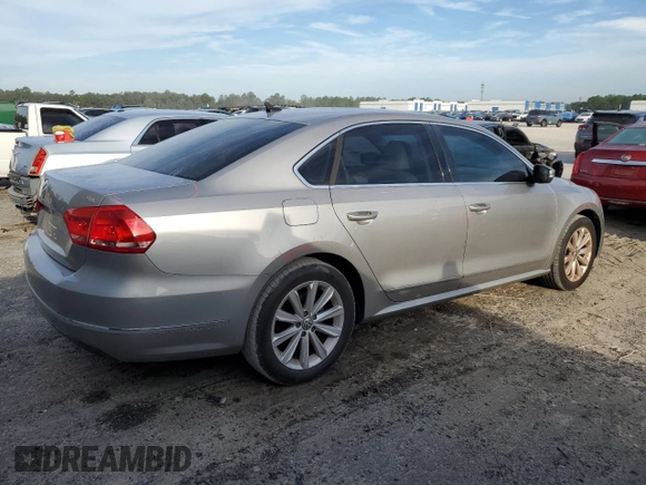 2013 Volkswagen Passat SEL Premium with VIN 1VWCH7A34DC039411, listed as a Copart auction lot 72908294 with 129,948 mi miles and Salvage Title. Bid and sale history available at carsss.com. Image 3.