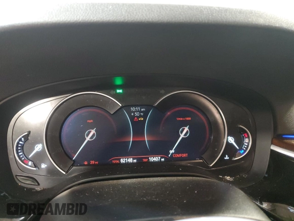 2019 BMW 5 Series 530i xDrive with VIN WBAJA7C57KWW32394, listed as a Copart auction lot 51223825 with 62,148 mi miles and Salvage title. Bid and sale history available at DreamBid. Image 9.