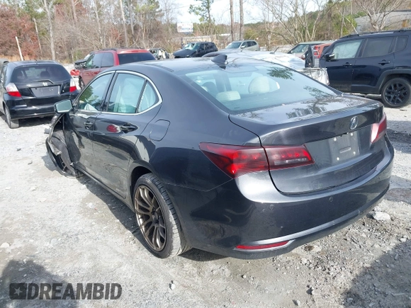 2015 Acura TLX V6 Advance with VIN 19UUB2F77FA020150, listed as a IAAI auction lot 41096144 with 127,414 mi miles. Bid and sale history available at carsss.com. Image 3.