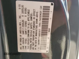 2006 Honda Accord LX z VIN 1HGCM82286A001917, wystawiony jako Copart lot #77048184 z przebiegiem 179 989 mil mil oraz Nie do naprawy • Non repairable. Historia ofert i sprzedaży dostępna na DreamBid. Obrazek 12.