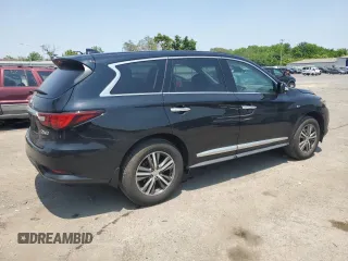 2020 Infiniti QX60 Pure with VIN 5N1DL0MM7LC518210, listed as a Copart auction lot 59403765 with 55,171 mi miles and Salvage title. Bid and sale history available at DreamBid. Image 3.