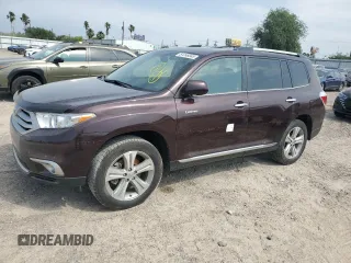 2012 Toyota Highlander Limited with VIN 5TDDK3EH9CS142991, listed as a Copart auction lot 51248045 with 0 mi miles and Salvage Title. Bid and sale history available at carsss.com. Image 1.