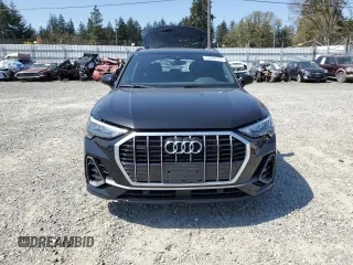 2022 Audi Q3 S line Premium with VIN WA1DECF37N1048323, listed as a Copart auction lot 53668575 with 27,493 mi miles and Salvage Title. Bid and sale history available at carsss.com. Image 5.