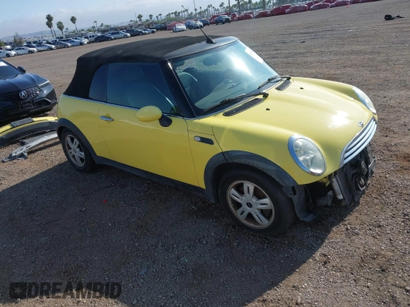 2005 MINI Convertible with VIN WMWRF33435TG11068, listed as a IAAI auction lot 42346035 with 147,367 mi miles and . Bid and sale history available at DreamBid. Image 1.