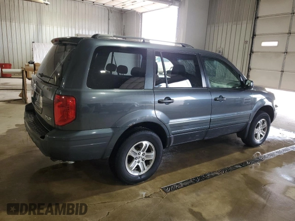 2005 Honda Pilot EX with VIN 5FNYF18455B053400, listed as a Copart auction lot 49530955 with 173,086 mi miles and Salvage Title. Bid and sale history available at DreamBid. Image 3.