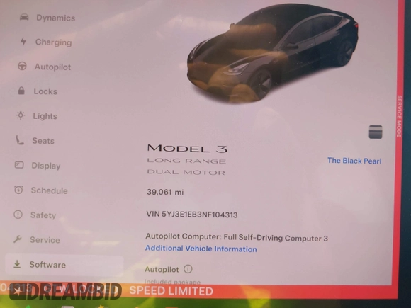 2022 Tesla Model 3 Long Range with VIN 5YJ3E1EB3NF104313, listed as a IAAI auction lot 41832803 with 39,061 mi miles and . Bid and sale history available at DreamBid. Image 15.