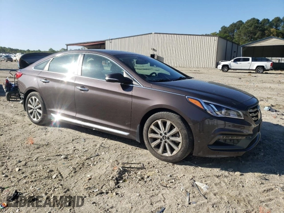 2017 Hyundai Sonata Sport with VIN 5NPE34AF7HH453456, listed as a Copart auction lot 54881225 with 102,590 mi miles and Salvage Title. Bid and sale history available at DreamBid. Image 4.