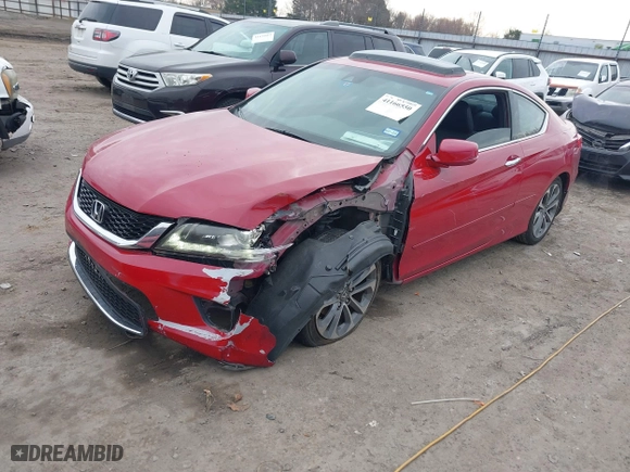 2014 Honda Accord Coupe EX-L with VIN 1HGCT2B84EA005580, listed as a IAAI auction lot 41166550 with 85,441 mi miles. Bid and sale history available at carsss.com. Image 18.