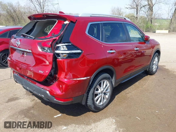 2019 Nissan Rogue SV with VIN 5N1AT2MT3KC721034, listed as a IAAI auction lot 41909688 with 27,054 mi miles and . Bid and sale history available at DreamBid. Image 4.
