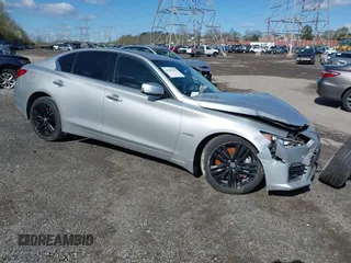 2015 Infiniti Q50 Hybrid Sport with VIN JN1AV7AR1FM850235, listed as a IAAI auction lot 41985189 with Not provided miles and . Bid and sale history available at DreamBid. Image 1.