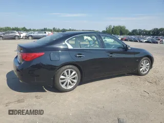 2015 Infiniti Q50 Premium with VIN JN1BV7AR7FM407060, listed as a Copart auction lot 63503495 with 81,897 mi miles and Clean title. Bid and sale history available at DreamBid. Image 3.