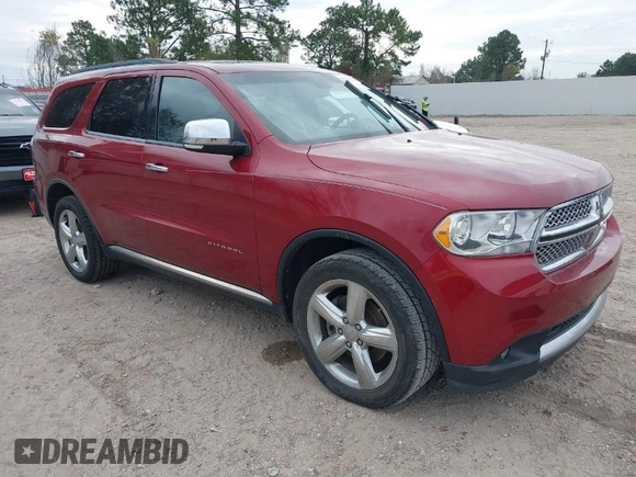 2013 Dodge Durango Citadel with VIN 1C4SDHET2DC598188, listed as a IAAI auction lot 41281134 with 87,455 mi miles and . Bid and sale history available at carsss.com. Image 1.