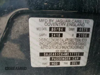 2004 Jaguar X-Type with VIN SAJEA51C64WE17722, listed as a Copart auction lot 55416405 with 89,047 mi miles and Salvage Title. Bid and sale history available at DreamBid. Image 12.