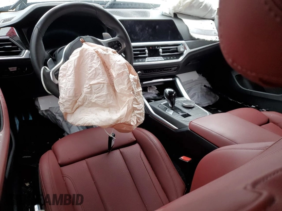 2023 BMW 4 Series 430i xDrive with VIN WBA73AV02PFN92266, listed as a Copart auction lot 57721715 with Not provided miles and Salvage title. Bid and sale history available at DreamBid. Image 8.