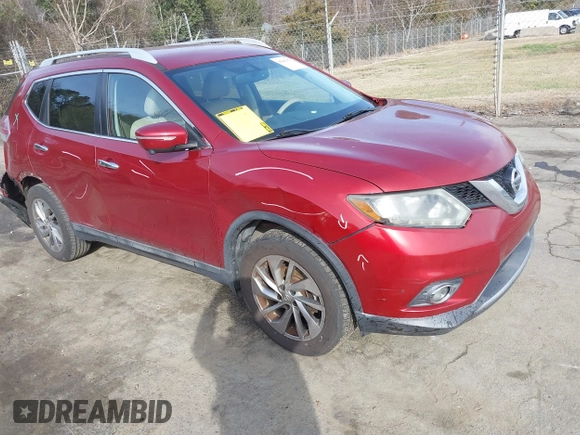 2014 Nissan Rogue SV with VIN 5N1AT2MT2EC851245, listed as a IAAI auction lot 41611370 with 172,157 mi miles. Bid and sale history available at carsss.com. Image 1.