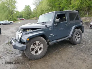 2017 Jeep Wrangler Sahara z VIN 1C4AJWBG5HL585280, wystawiony jako Copart lot #54703555 z przebiegiem Nie podano mil oraz Szkoda całkowita • Salvage title. Historia ofert i sprzedaży dostępna na DreamBid. Obrazek 1.