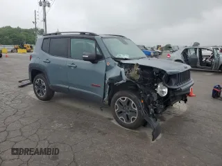 2015 Jeep Renegade Trailhawk with VIN ZACCJBCT8FPC18217, listed as a Copart auction lot 56537685 with 101,489 mi miles and Clean title. Bid and sale history available at DreamBid. Image 4.