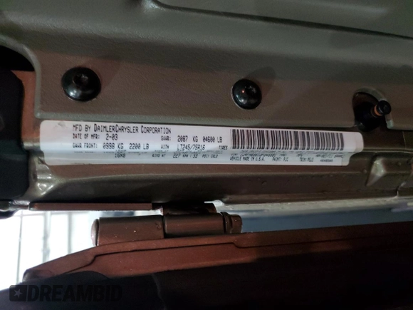 2003 Jeep Wrangler Rubicon z VIN 1J4FA69S13P345591, wystawiony jako Copart lot #41741685 z przebiegiem 85 335 mil mil oraz Szkoda całkowita • Salvage title. Historia ofert i sprzedaży dostępna na DreamBid. Obrazek 15.
