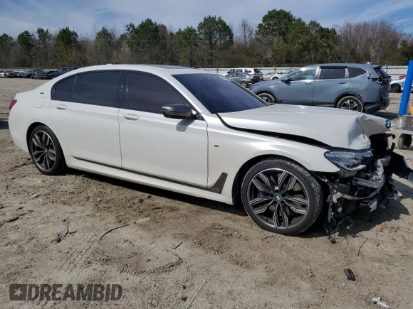2018 BMW 7 Series M760i xDrive with VIN WBA7H6C53JG614967, listed as a Copart auction lot 49269345 with 83,872 mi miles and Salvage Title. Bid and sale history available at carsss.com. Image 4.