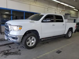 2019 Ram 1500 Big Horn with VIN 1C6SRFFT5KN708244, listed as a Copart auction lot 56981135 with 86,903 mi miles and Salvage title. Bid and sale history available at DreamBid. Image 1.
