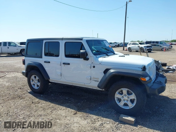 2021 Jeep Wrangler Unlimited Willys with VIN 1C4HJXDN7MW535893, listed as a IAAI auction lot 41984525 with 61,945 mi miles and . Bid and sale history available at DreamBid. Image 1.