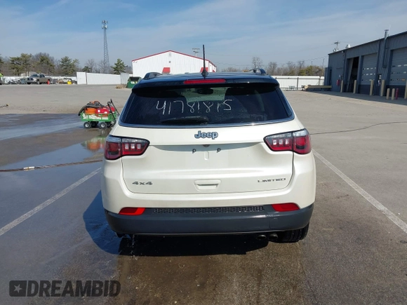 2020 Jeep Compass Limited with VIN 3C4NJDCB8LT101334, listed as a IAAI auction lot 41781815 with 44,144 mi miles. Bid and sale history available at carsss.com. Image 16.
