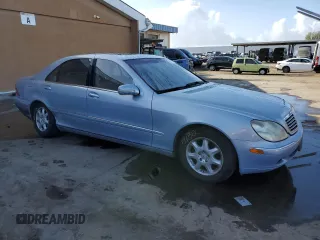 2002 Mercedes-Benz S-Class 4.3L with VIN WDBNG70J52A258559, listed as a Copart auction lot 80451294 with 283,626 mi miles and Salvage Title. Bid and sale history available at carsss.com. Image 4.
