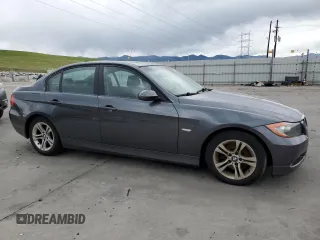 2008 BMW 3 Series 328i with VIN WBAVA33508P142196, listed as a Copart auction lot 57617965 with 129,798 mi miles and Salvage title. Bid and sale history available at DreamBid. Image 4.