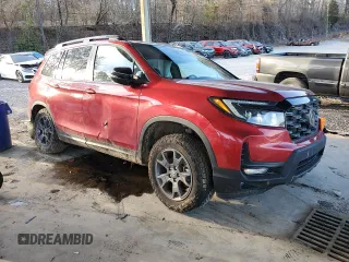 2024 Honda Passport TrailSport with VIN 5FNYF8H64RB019688, listed as a Copart auction lot 45953795 with 14,943 mi miles and Salvage title. Bid and sale history available at DreamBid. Image 4.