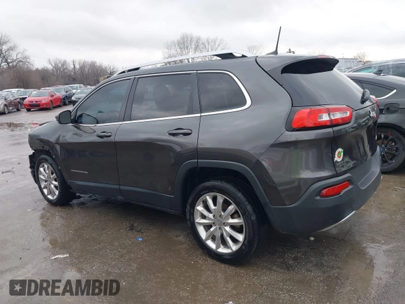 2017 Jeep Cherokee Limited with VIN 1C4PJLDB3HW518184, listed as a IAAI auction lot 41198338 with 172,094 mi miles. Bid and sale history available at carsss.com. Image 14.