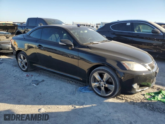 2010 Lexus IS 350 C with VIN JTHFE2C28A2504255, listed as a Copart auction lot 43643865 with 173,127 mi miles and Salvage title. Bid and sale history available at DreamBid. Image 4.