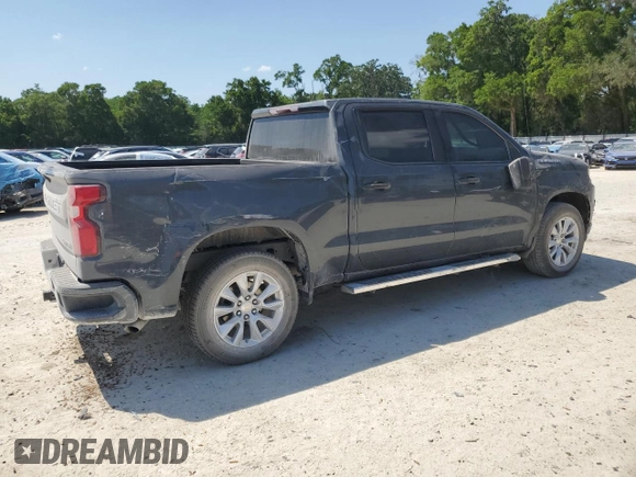 2021 Chevrolet Silverado 1500 Custom with VIN 1GCPWBEK1MZ241845, listed as a Copart auction lot 52790415 with 133,480 mi miles and Salvage Title. Bid and sale history available at DreamBid. Image 3.