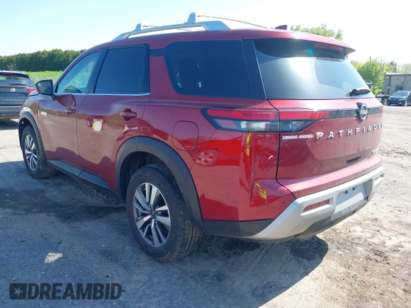 2023 Nissan Pathfinder SL with VIN 5N1DR3CC8PC251318, listed as a IAAI auction lot 42231262 with 22,039 mi miles and . Bid and sale history available at DreamBid. Image 3.