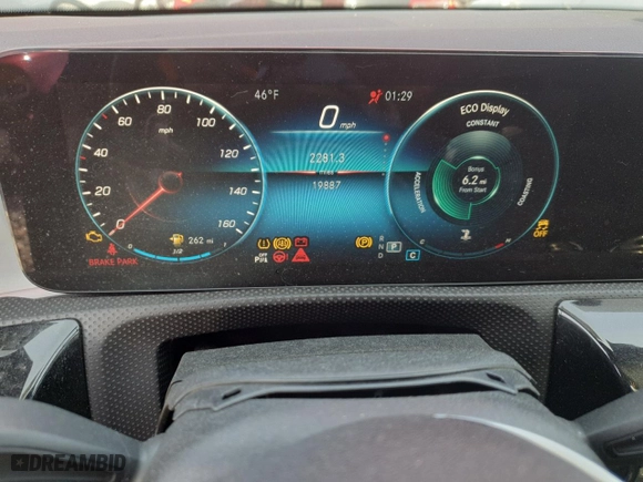 2023 Mercedes-Benz CLA with VIN W1K5J4GB1PN418006, listed as a Copart auction lot 46651255 with 19,887 mi miles and Salvage Title. Bid and sale history available at carsss.com. Image 9.